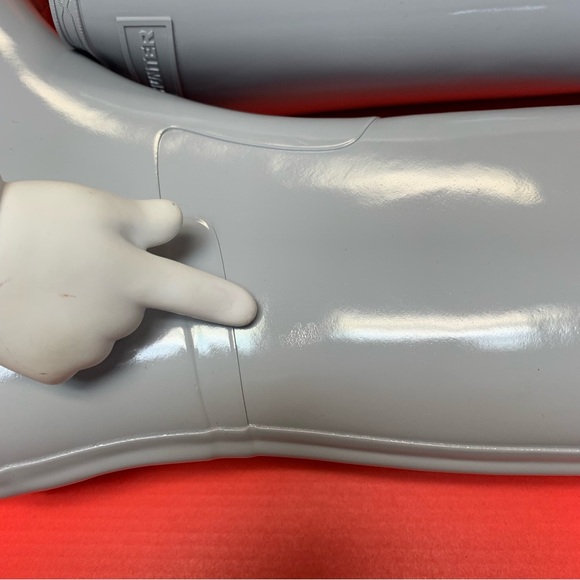 NWT Hunter Rain Boots Women 9 Gray Tall Gloss Rain Boots Galoshes Wellies Winter - Picture 9 of 14